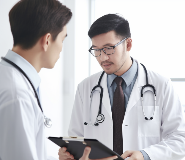 kidney-cancer-4 young doctors talking to each other